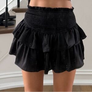 Altar'd State Black Smocked Ruffle Mini